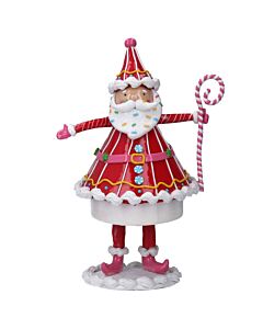 Gisela Graham Wobbling Candy Santa Decoration